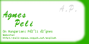 agnes peli business card